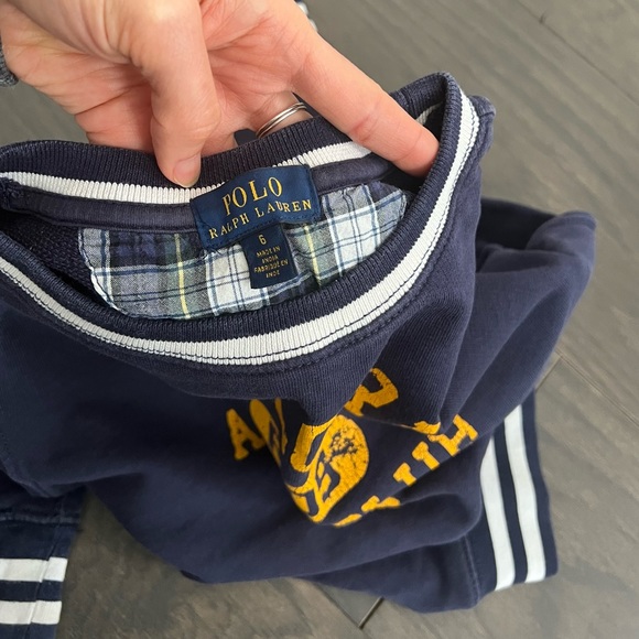 Kids Polo Sweatshirt Size 5-6 - Picture 4 of 7